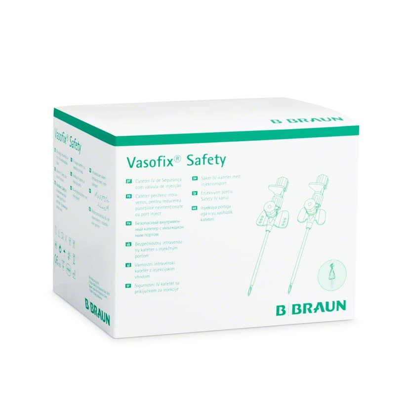 Vasofix® Safety-Sicherheitsvenenverweilkanüle mit Zuspritzport, zur Reduzierung von Nadelstichverletzungen und den damit verbunde<br/>nen Infektionsrisiken